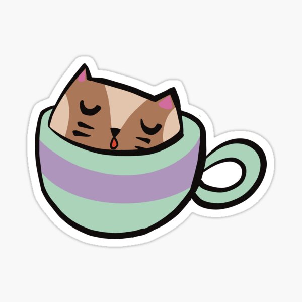 Lizzy the Cattuccino Kitten Sticker
