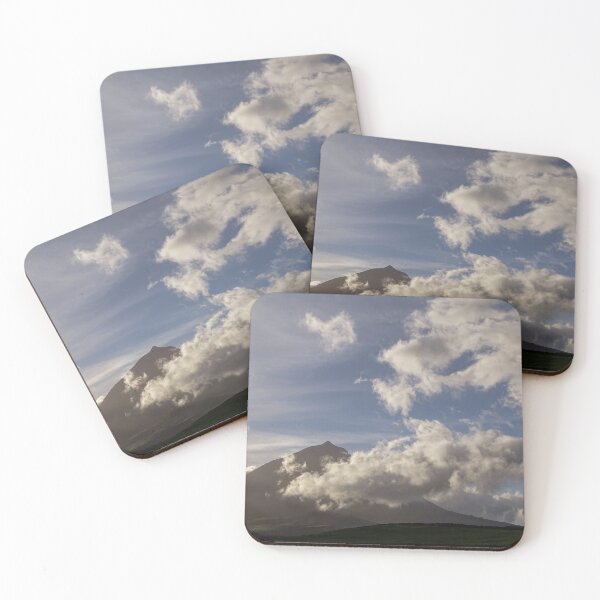 Item preview, Amazing nature landscape, Pico mountain with some clouds, Azores islands, travel destination. designed and sold by AylaHarbich.