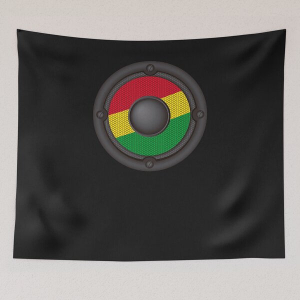 Item preview, Reggae Music Sound System Rastafari Flag designed and sold by Músico Ilustre.