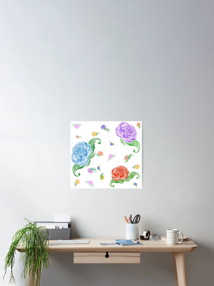 Thumbnail 2 of 3, Poster, Scattered Roses designed and sold by Ryan Millett.