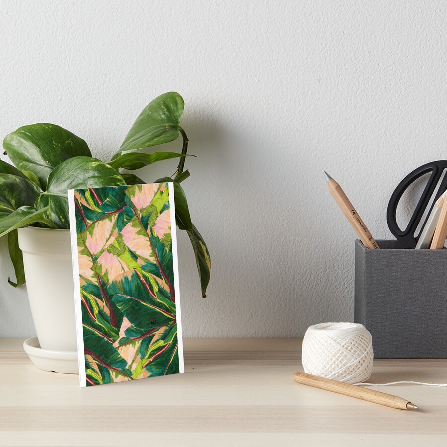 Variegated New Plant Leaf Art Board Print