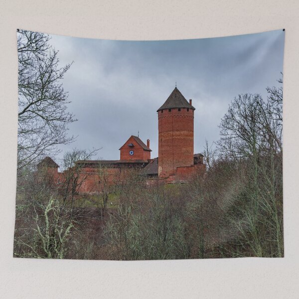 Item preview, Ruins With tall cylindrical tower of Turaida Medieval Castle designed and sold by lena-maximova.