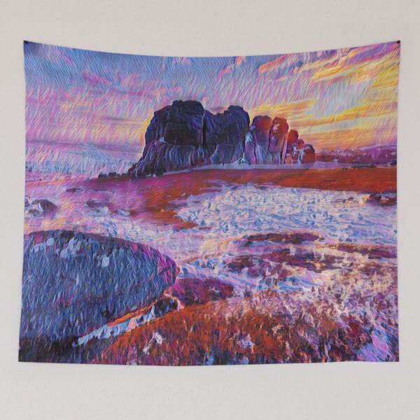 Item preview, Dartmoor national park Sourton tor designed and sold by TrippyEarth.
