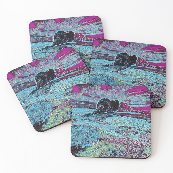 Item preview, Dartmoor national park Sourton tor abstract  designed and sold by TrippyEarth.