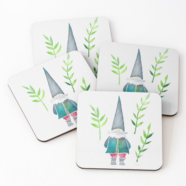 Item preview, A Summer Funny Gnome with Green Leaves designed and sold by AgAnnShop.