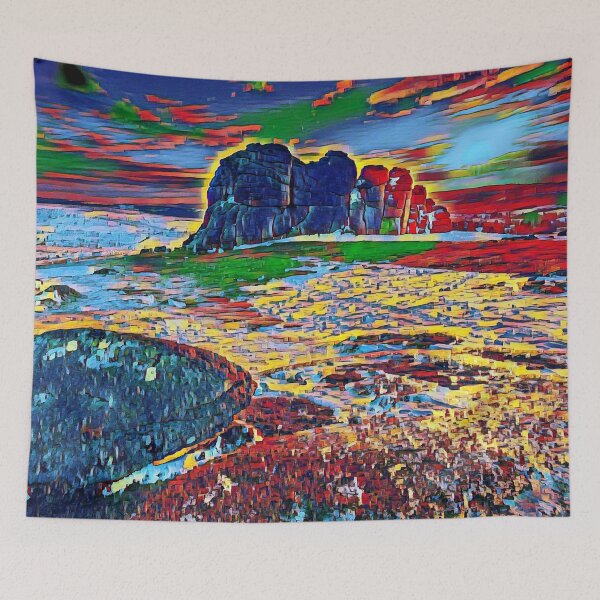 Item preview,  Dartmoor national park Sourton tor abstract  designed and sold by TrippyEarth.