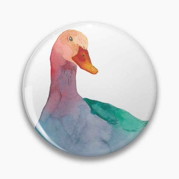 Item preview, Rainbow Duck Colorful Bird Art designed and sold by TheWaterBirds.