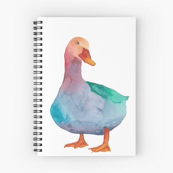 Item preview, Rainbow Duck Colorful Bird Art designed and sold by TheWaterBirds.