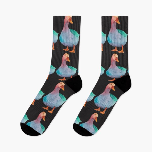 Item preview, Rainbow Duck Colorful Bird Art designed and sold by TheWaterBirds.