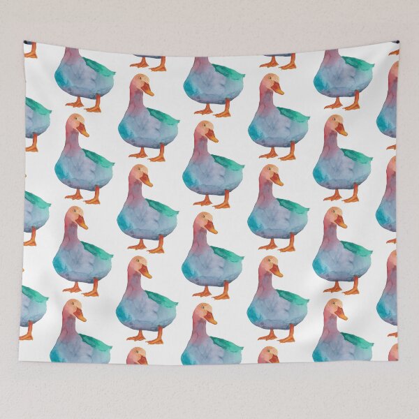 Item preview, Rainbow Duck Colorful Bird Art designed and sold by TheWaterBirds.