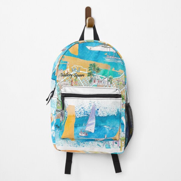 Item preview, Key West Florida Illustrated Travel Map with Roads and Highlights designed and sold by artshop77.