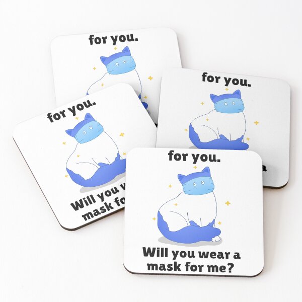 Item preview, Masked cat - Will you wear a mask for me? designed and sold by GLwithUs.