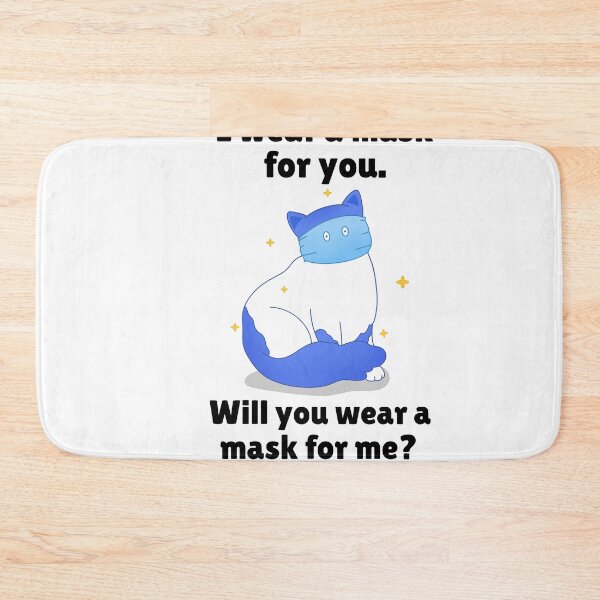 Item preview, Masked cat - Will you wear a mask for me? designed and sold by GLwithUs.
