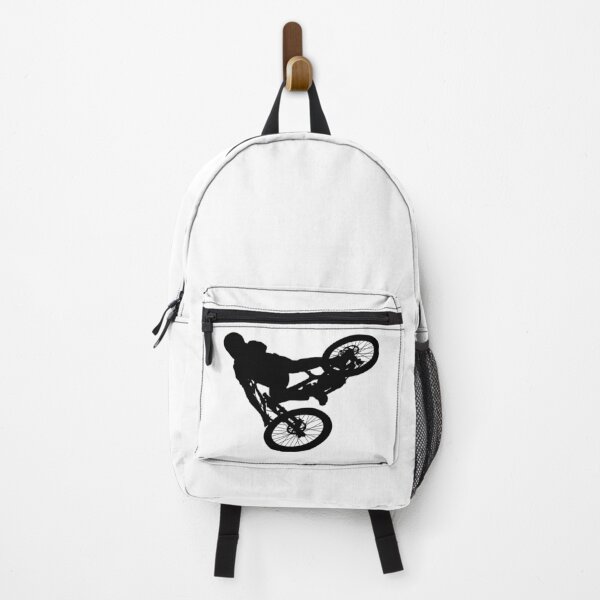 Item preview, downhill mountain bike, enduro cross mountain biker doing an extreme jump on a mountain bike. with helmet and safety equipment designed and sold by Marcin Adrian.