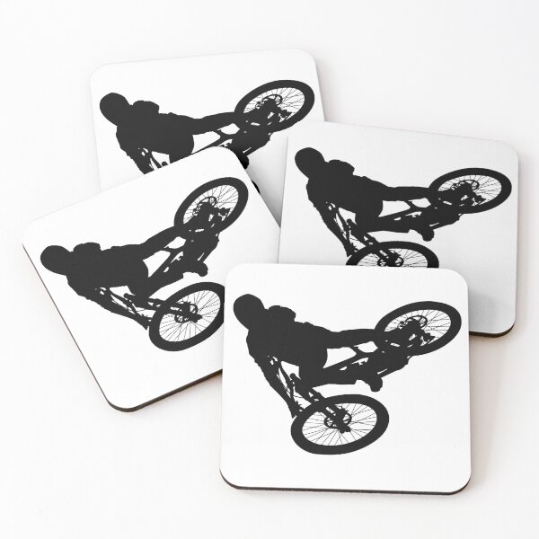 Item preview, downhill mountain bike, enduro cross mountain biker doing an extreme jump on a mountain bike. with helmet and safety equipment  designed and sold by Marcin Adrian.