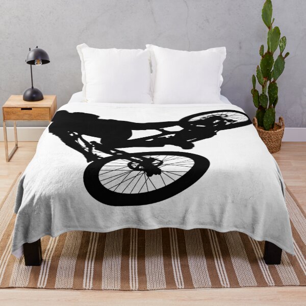 Item preview, downhill mountain bike, enduro cross mountain biker doing an extreme jump on a mountain bike. with helmet and safety equipment  designed and sold by Marcin Adrian.