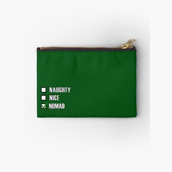 Item preview, Naughty Nice Nomad Funny Nomadic lifestyle Green tick check box - Sleek white and black typography design (green mode) designed and sold by Deegital18.