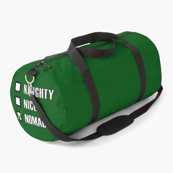 Item preview, Naughty Nice Nomad Funny Nomadic lifestyle Green tick check box - Sleek white and black typography design (green mode) designed and sold by Deegital18.