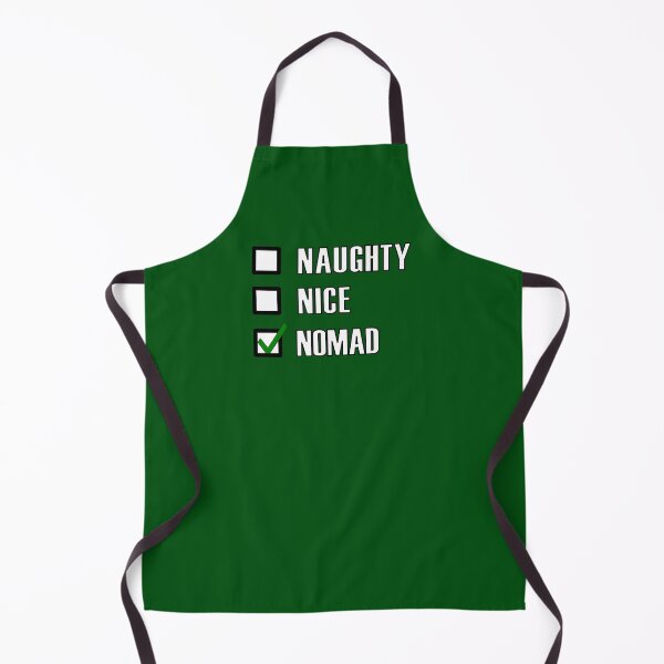 Item preview, Naughty Nice Nomad Funny Nomadic lifestyle Green tick check box - Sleek white and black typography design (green mode) designed and sold by Deegital18.