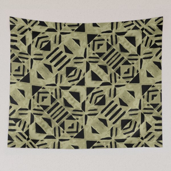 Item preview, Gold and Black Linear Geometric Pattern designed and sold by DFLC Prints.