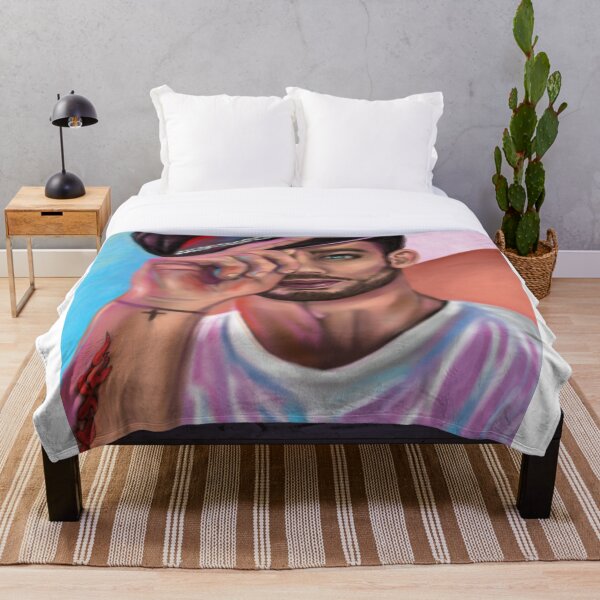 The tired model Throw Blanket