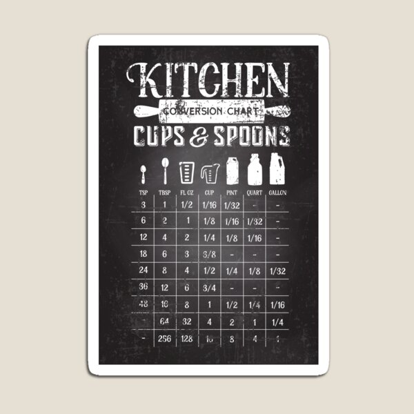 Kitchen Conversion Chart Magnet - Liquid & Weight Cooking Conversion Cheat  Sheet - Imperial & Metric to Standard Magnetic Baking Measurement Guide 