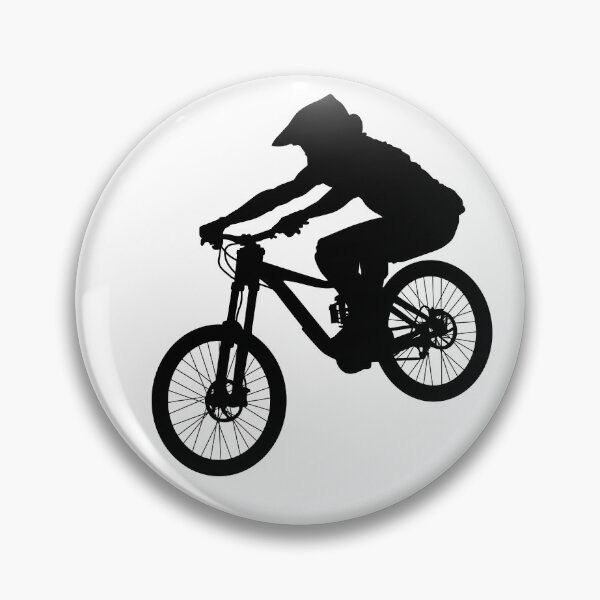 Item preview, downhill mountain bike, enduro cross mountain biker doing an extreme jump on a mountain bike. with helmet and safety equipment  designed and sold by Marcin Adrian.