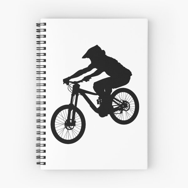 Item preview, downhill mountain bike, enduro cross mountain biker doing an extreme jump on a mountain bike. with helmet and safety equipment  designed and sold by Marcin Adrian.