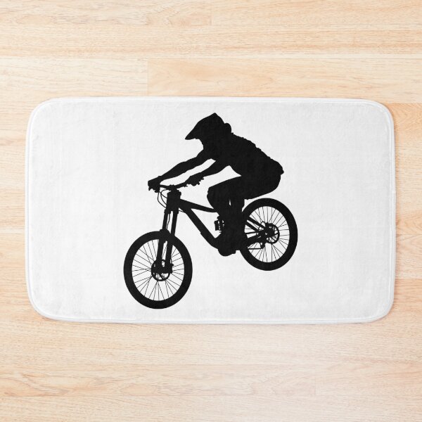 Item preview, downhill mountain bike, enduro cross mountain biker doing an extreme jump on a mountain bike. with helmet and safety equipment  designed and sold by Marcin Adrian.