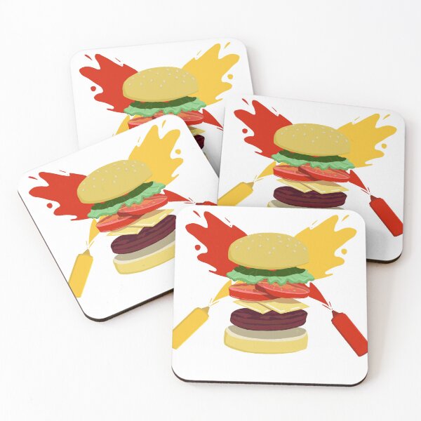 Item preview, Burger ketchup mustard designed and sold by mymesys.