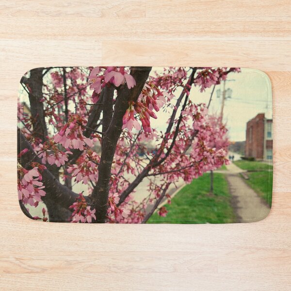 Item preview, Cherry Tree Blossoms In The Foreground Overcast Sky designed and sold by Mothe3rd.