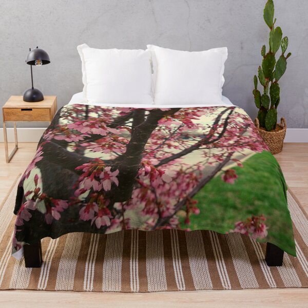 Item preview, Cherry Tree Blossoms In The Foreground Overcast Sky designed and sold by Mothe3rd.