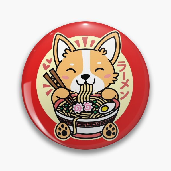 Item preview, Corgi Eating Ramen Cute Kawaii Noodles designed and sold by DetourShirts.