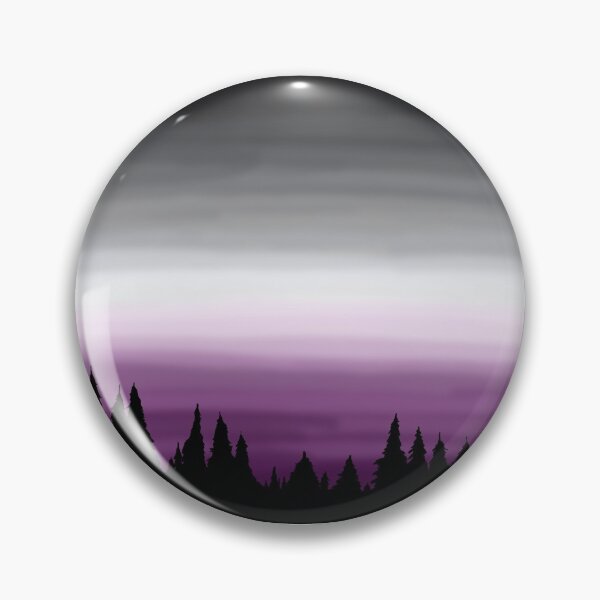 Item preview, Asexual pride forest silhouette  designed and sold by faolansforge.