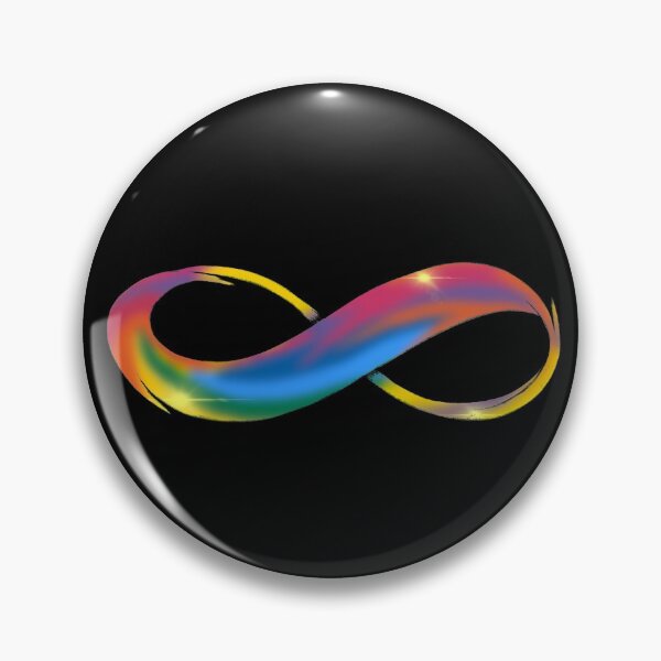 Item preview, Rainbow Spectrum INFINITY Symbol / Neurodiversity Autism ADHD Acceptance / Sparkle Effect  designed and sold by wild.geranium.design.