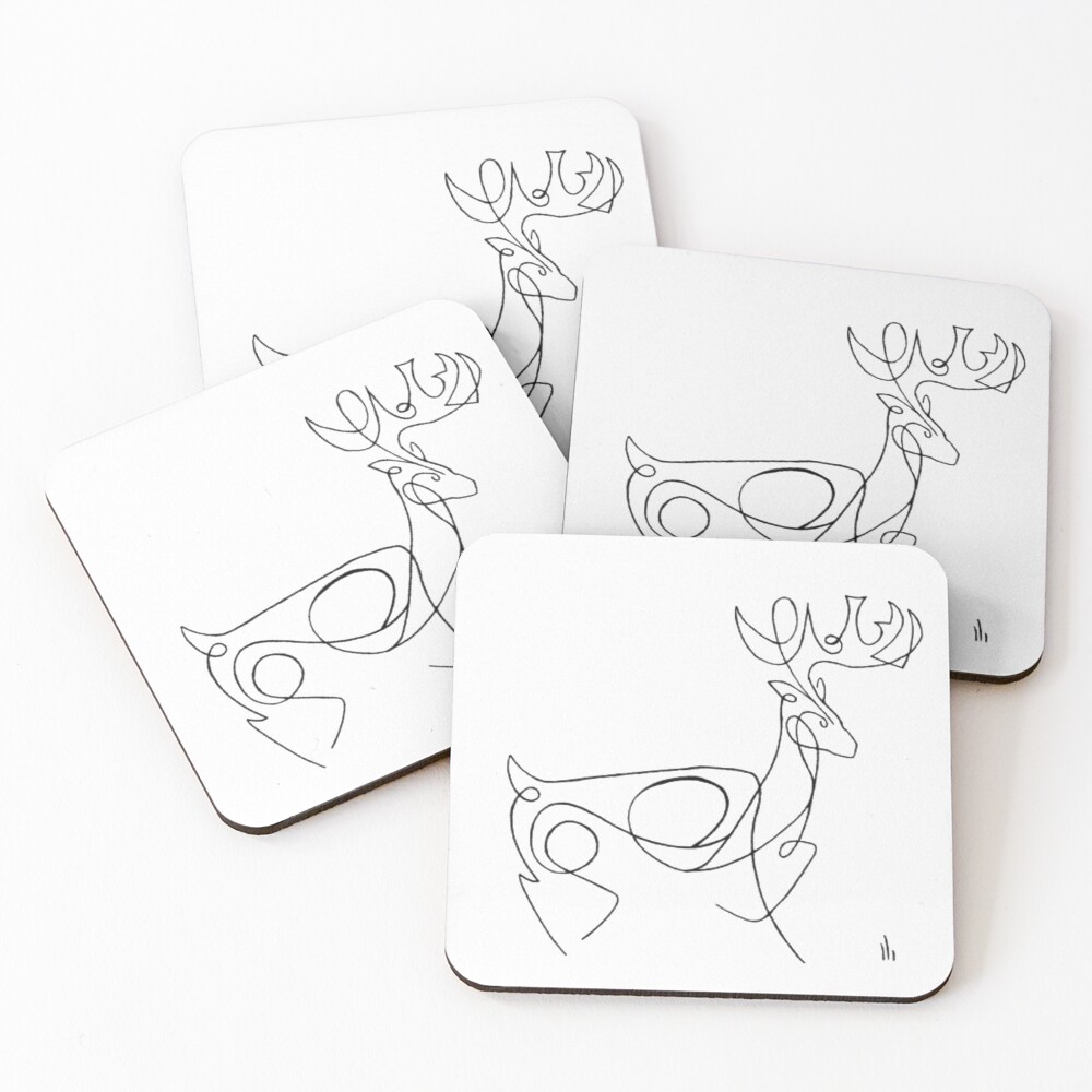 Item preview, Coasters (Set of 4) designed and sold by BorderLineDraws.