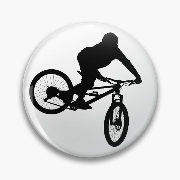 Item preview, downhill mountain bike, enduro cross mountain biker doing an extreme jump on a mountain bike. with helmet and safety equipment  designed and sold by Marcin Adrian.