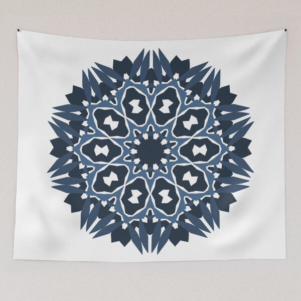Item preview, Indigo Shades Leaf Mandala designed and sold by John Uttley.