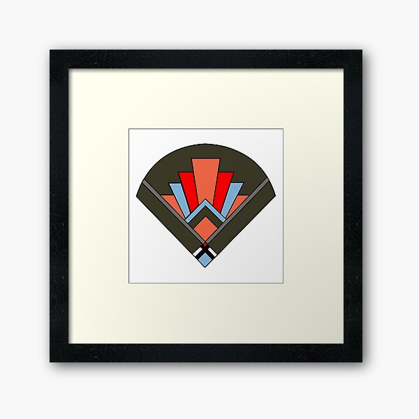 Art Deco Miami Design With Bright Color Palette Framed Art Print