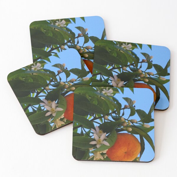 Item preview, Mandarin orange fruit with flowers and leaves designed and sold by Mahirov Shop.