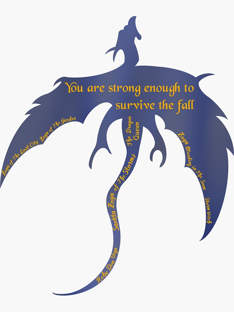 "You are Strong Enough to Survive the Fall Quote" Sticker for Sale by doodlesbyCara Redbubble