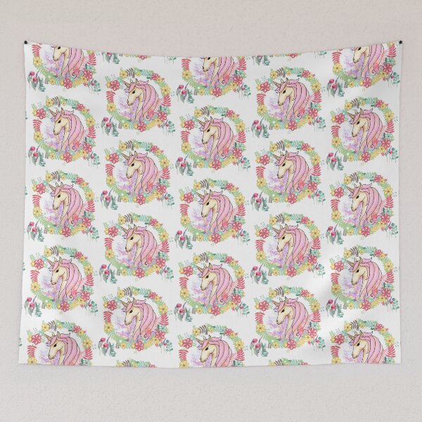 Item preview, Floral and Unicorn designed and sold by WildingClan.