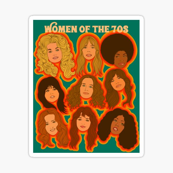 Vista previa del artículo con la obra «Mujeres de los 70», diseñado y vendido por Audrey Herbertson.