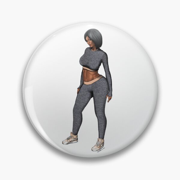Artikelvorschau, Schwarzes Frauenmodell mit Turnschuhen-Modeillustration entworfen und verkauft von smARTwork.
