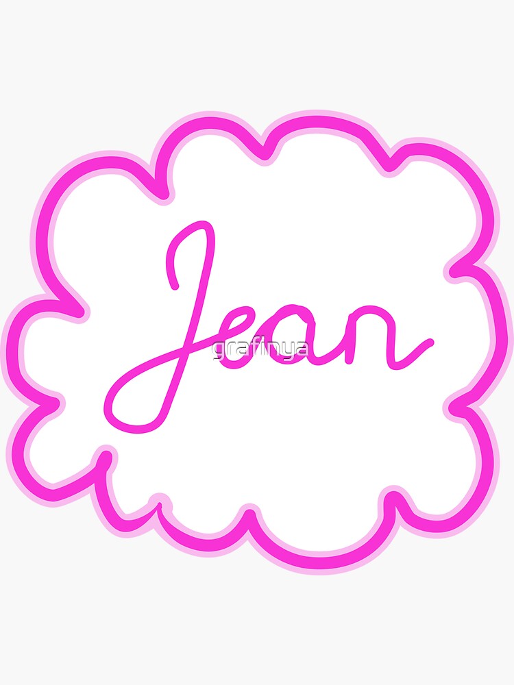 "Women name Jean" Sticker for Sale by grafinya Redbubble