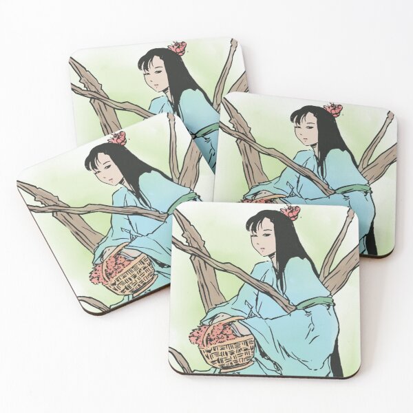 Item preview, Girl with flower basket designed and sold by minatangerina.