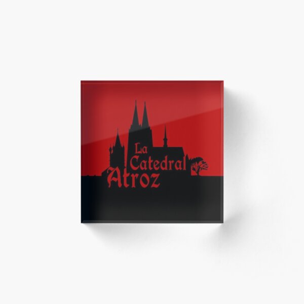 Official logo of La Catedral Atroz. Design by Asier Tro Carballo. Acrylic Block