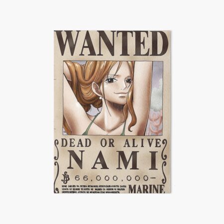 Nami wanted poster, One Piece Poster for Sale by kylzzi