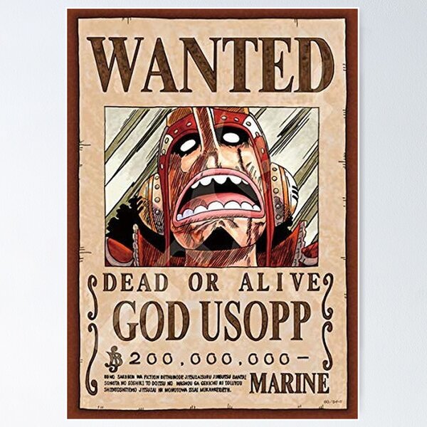 Usopp Wanted Posters for Sale