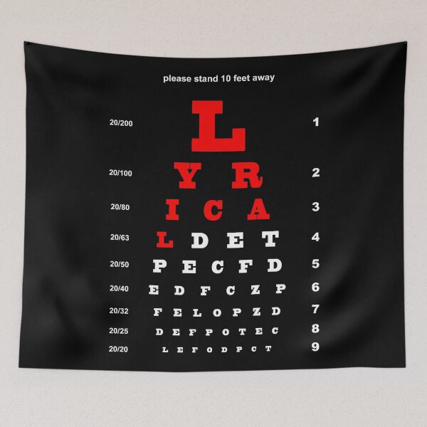 Item preview, EYE TEST CHART - LYRICAL DANCE designed and sold by KoolDsignsDANCE.